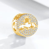 925 Silver Crystal Bee Charm Bead for Bracelets DIY Jewelry