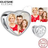 Sterling Silver Heart Charms Beads for Bracelets