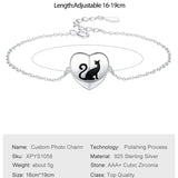 925 Silver Cat Pet Charm Bracelet Personalized Jewelry