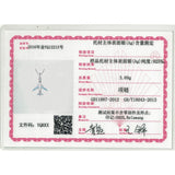 Crystal Airplane Pendant Necklace 925 Silver Long Chain Wedding Jewelry