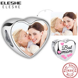 Mom 925 Silver Charm Bead for Bracelet DIY Jewelry Making