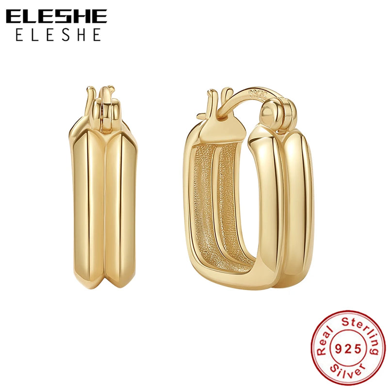925 Silver Double Layer Hoop Earrings for Women