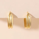 925 Silver Double Layer Hoop Earrings for Women