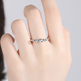 925 Sterling Silver Rings Women Wedding Stackable Round Ball Beaded Finger Rings