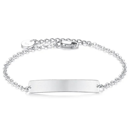 Personalized 925 Silver Name Charm Bracelet for Women