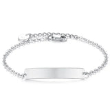 Personalized 925 Silver Name Charm Bracelet for Women