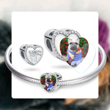 925 Silver Dog Heart Charm Bracelet for Women