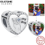 925 Silver Dog Heart Charm Bracelet for Women