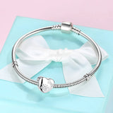 Personalized Heart Photo Bead 925 Sterling Silver CZ Pet Paw Print & Bone Charms
