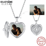 Zircon Pearl Heart Pendant Necklace 925 Silver Women Jewelry