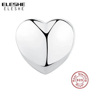 Personalized 925 Sterling Silver Heart Charm for Bracelet