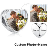 Personalized 925 Sterling Silver Heart Charm for Bracelet