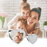 925 Silver Crystal Heart Bead Charms for Bracelets