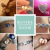 925 Silver Crystal Heart Charms Beads for Bracelet Bangle