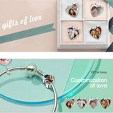 925 Silver Heart Dog Charms Bracelet Beads Jewelry