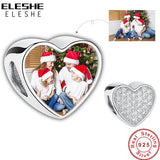 Personalized 925 Silver Heart Beads Charms for Bracelet DIY Jewelry