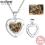 Heart Pendant Necklace with Crystal Inlay