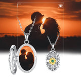 925 Silver Forever Love Flower Pendant Necklace DIY Chain