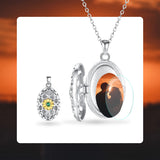 925 Silver Forever Love Flower Pendant Necklace DIY Chain