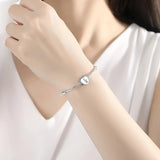 Pet Cat Dog Heart Charm Bead 925 Silver Bracelet Women DIY Jewelry
