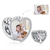 Pet Cat Dog Heart Charm Bead 925 Silver Bracelet Women DIY Jewelry