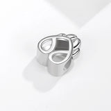 925 Silver Heart Pet Paw Photo Charm Bracelet Bead