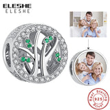 Personalized Photo Fine Bead 925 Silver Family Tree Charms