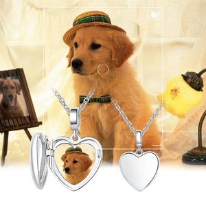 925 Silver Heart Pendant Photo Necklace Customized Wedding Jewelry