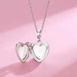 925 Silver Heart Pendant Photo Necklace Customized Wedding Jewelry
