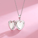 925 Silver Heart Pendant Photo Necklace Customized Wedding Jewelry