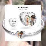 Dad Heart Bead Bracelet Necklace 925 Silver Charms CZ Jewelry
