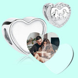 925 Silver Family Love Charms Bracelet Necklace Photo Bead