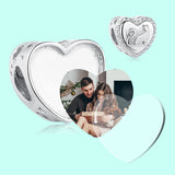 925 Silver Cat Heart Bead Charm for Bracelet