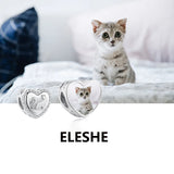 925 Silver Cat Heart Bead Charm for Bracelet