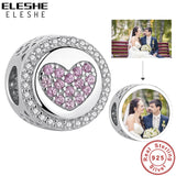 Personalized 925 Silver Heart Beads for Bracelet