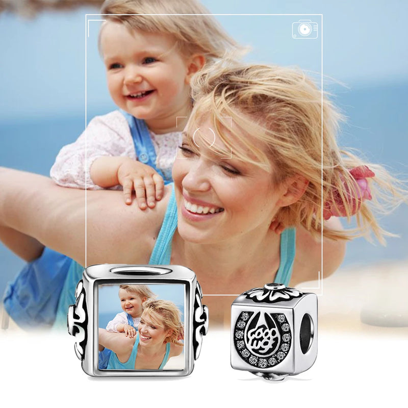 925 Silver Bead with CZ Charm for Bracelet DIY