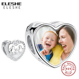 Sterling Silver Love Heart Family Charm for Bracelet