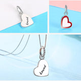 Red Ladybug Forever Love Heart Bead for Bracelet Necklace DIY