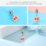 Red Ladybug Forever Love Heart Bead for Bracelet Necklace DIY