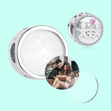 S925 Silver Pink CZ Love Family Charm Bead for Bracelet