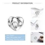925 Silver Forever Love Heart Bead Charm Bracelet DIY Jewelry Making