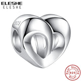 925 Silver Forever Love Heart Bead Charm Bracelet DIY Jewelry Making