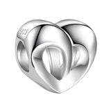 925 Silver Forever Love Heart Bead Charm Bracelet DIY Jewelry Making