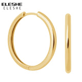 18K Plated Silver Hoop Earrings Women Fine Jewelry
