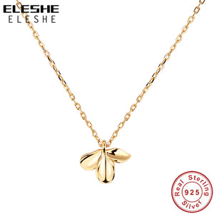 925 Silver Chain Necklaces with Jasmine Pendant for Women