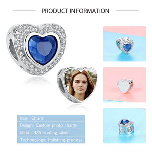 925 Silver CZ Heart Charms for Bracelets DIY Jewelry