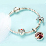 925 Silver Photo Charm for Bracelet - Forever Love Bead for Women