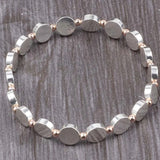 Women Double Plate Bohemian Copper Strand Bracelets Jewelry