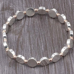 Women Double Plate Bohemian Copper Strand Bracelets Jewelry