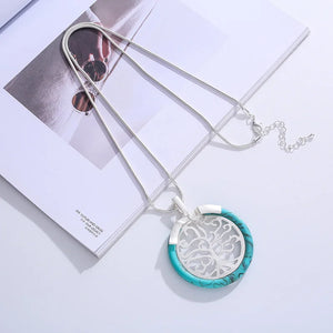 ELOYHI Tree Of Life Long Snake Chain Pendants Sweater Chain Necklace